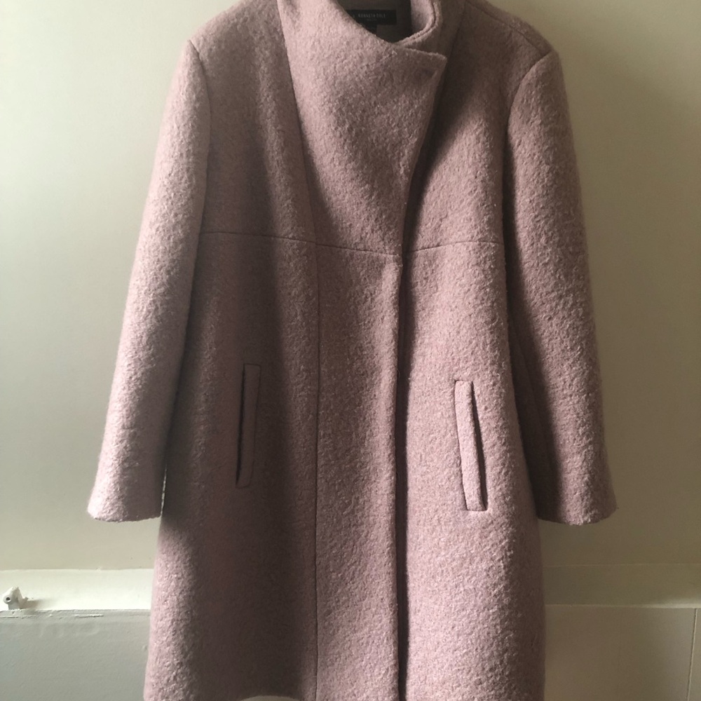 Kenneth Cole Mauve Wool Blend Coat